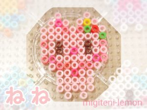 100均ミュークルドリーミー猫 簡単アイロンビーズ無料図案 Migiteni Lemon Com