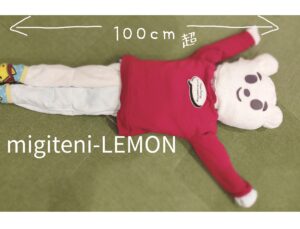 100cm洗える抱きまくら手作りバスタオル人形 Migiteni Lemon