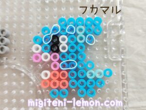 hukamaru-gible-diamond-perl-pokemon-handmade-daiso-beads-free-zuan