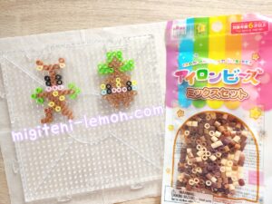 usohachi-bonsly-usokki-sudowoodo-pokemon-ironbeads-brown-square-daiso