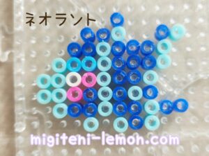 shinou-remake-neoranto-lumineon-pokemon-beads-handmade-zuan