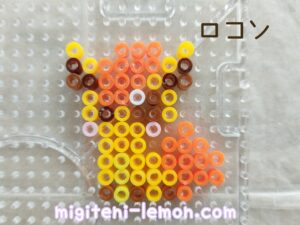 rokon-vulpix-fox-daiso-pokemon-handmade-beads-free-zuan