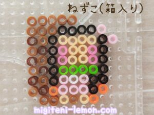 hako-kamado-nezuko-kimetsu-daiso-beads-free-zuan-handmade