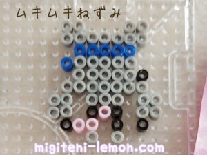 mukimuki-nezumi-kimetsu-yukaku-ninjyu-muscle-mouse-back-handmade-daiso-100kin-beads-free-zuan