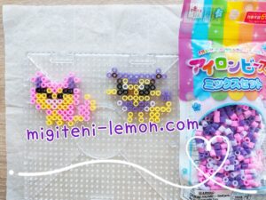 eneko-skitty-enekororo-delcatty-pokemon-handmade-iron -beads-square-daiso