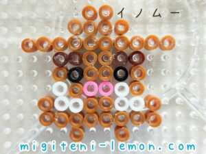 kawaii-small-inomu-piloswine-manmu-mamoswine-pokemon-handmade-iron-beads-free-zuan-daiso