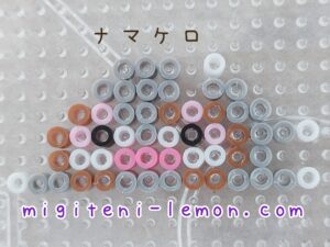 namakero-slakoth-kawaii-normaltype-daiso-pokemon-handmade-zuan-beads