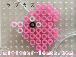 lovecasu-rabukasu-luvdisc-pink-heart-pokemon-handmade-beads-kawaii-iron-daiso-100kin-free-zuan
