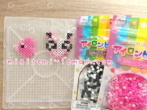 rabukasu-luvdisc-pacchiru-spinda-heart-pokemon-handmade-iron-beads-square-daiso-100kin
