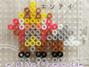 small-entei-legend-pokemon-handmade-iron-beads-free-zuan-daiso