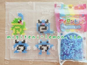 nyorotono-politoed-nyoromo-poliwag-nyorozo-poliwag-nyorobon-poliwrath-pokemon-handmade-beads-daiso-100kin-square-iron