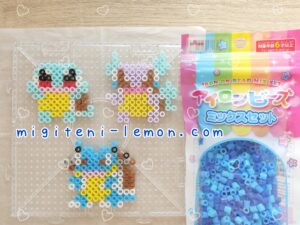 zenigame-squirtle-kameru-wartortle-kamex-blastoise-pokemon-handmade-iron-beads-daiso-square