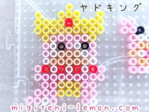 pink-kawaii-yadoking-slowking-pokemon-handmade-iron-beads-free-zuan-daiso-square-100kin