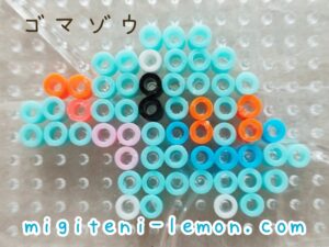 gomazou-phanpy-kawaii-johto-elephant-pokemon-handmade-free-iron-beads-zuan-square