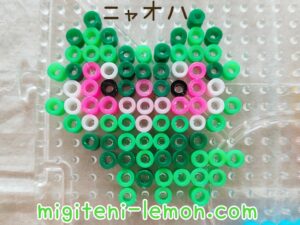pokemonsv-2022-nyaoha-sprigatito-kawaii-iron-square-small-free-zuan-beads-kawaii-kusa-neko-green- cat-handmade