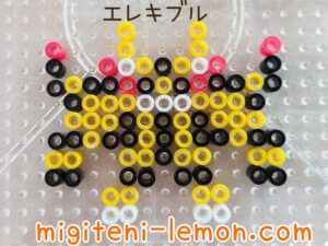 kawaii-small-elekible-electivire-pokemon-iron-beads-free-zuan-daiso-handmade-yellow-square-denki