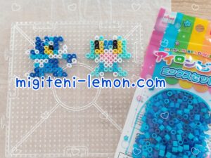 keromatsu-froakie-gekogashira-frogadier-kawaii-watertype-pokemon-unite-handmade-small-iron-beads-daiso-square