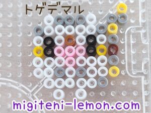 togedemaru-denki-hagane-kawaii-harinezumi-small-pokemon-handmade-iron-beads-free-zuan-daiso-square