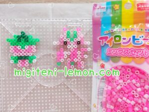 karikiri-fomantis-lalantes-lurantis-pokemon-sunmoon-handmade-iron-beads-free-zuan-daiso-square-small-kawaii