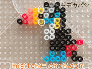 tsutskawaii-small-dodekabashi-toucannon-pokemon-handmade-iron-beads-daiso-square-free-zuan