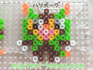 kawaii-small-hariborg-quilladin-green-pokemon-handmade-iron-beads-free-zuan-daiso-square