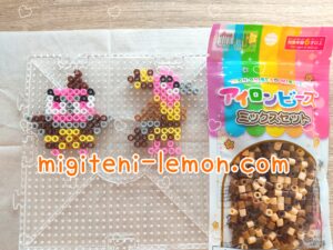 valchai-vullaby-vulgina-mandibuzz-kawaii-pink-bird-pokemon-handmade-iron-beads-free-zuan-daiso-square