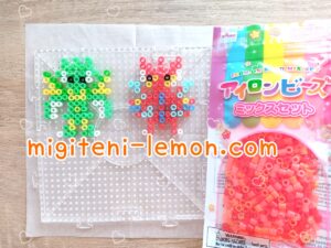 strike-scyther-hassam-scizor-pokemon-handmade-iron-beads-kawaii-green-red-small-square-daiso