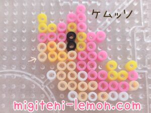 kemusso-wurmple-pokemon-handmade-iron-beads-free-zuan-small-square-daiso-kawaii