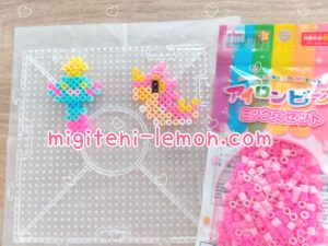 kemusso-wurmple-chirin-chimecho-kawaii-pokemon-handmade-iron-beads-free-pink-sky-daiso-square