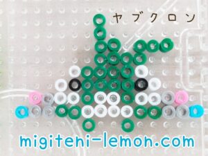 kawaii-small-yabukuron-trubbish-pokemon-handmade-green-iron-beads-free-zuan-daiso-square