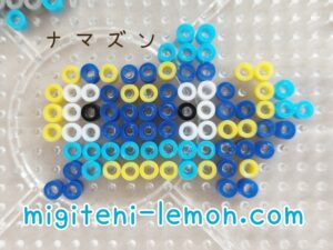 kawaii-fish-namazun-whiscash-sinnoh-pokemon-bdsp-handmade-iron-beads-kawaii-small-square-free-zuan-blue