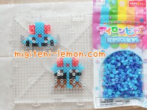menokurage-tentacool-dokukurage-tentacruel-pokemon-handmade-iron-beads-kawaii-small-square-daiso-blue