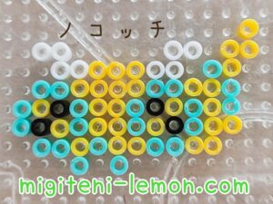 kawaii-tsuchinoko-nokocchi-dunsparce-pokemon-handmade-small-iron-beads-free-zuan-yellow-blue-square-daiso