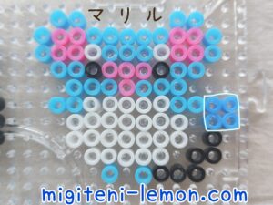 mariru-marill-blue-mouse-water-fairy-kawaii-pokemon-iron-beads-free-zuan-daiso-handmade-small-square-unite