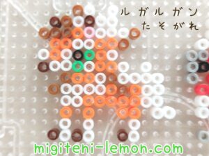 lugarugan-lycanroc-tasogare-orange-pokemon-handmade-iron-beads-free-zuan-daiso-small-square-sun-moon