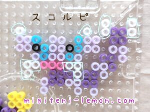 sucorupi-skorupi-kawaii-sasori-pokemon-sinnoh-handmade-purple-iron-beads-free-zuan-daiso-small-square