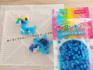 amarus-amaura-protoga-tirtouga-kaseki-dinosaur-turtle-pokemon-handmade-kawaii-small-iron-beads-free-square-blue-daiso-daiso-kids