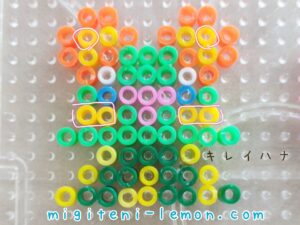 green-orange-kireihana-bellossom-flower-pokemon-handmade-iron-beads-kawaii-free-zuan-daiso-kids-small-square