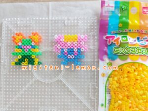 ruffresia-vileplume-kireihana-bellossom-flower-pokemon-handmade-iron-beads-kawaii-green-pink-daiso-kids-small-square