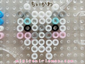 chiikawa-nanka-white-bear-kuma-handmade-iron-beads-free-zuan-small-kawaii-daiso-square-kids-100kin-nagano