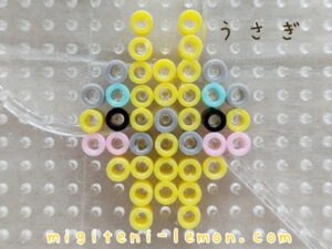 yellow-rabbit-usagi-handmade-iron-beads-free-zuan-small-kawaii-daiso-square-kids-100kin-nagano