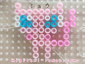 myuu-mew-pokemon-small-handmade-iron-beads-free-zuan-daiso-square-kawaii-pink-legend