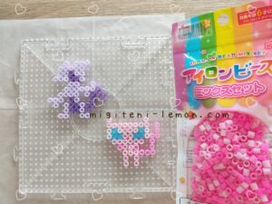 myuu-mew-myuutsu-mewtwo-pokemon-small-handmade-iron-beads-free-plate-pixel-daiso-square-kawaii-pink-purple-legend-kids