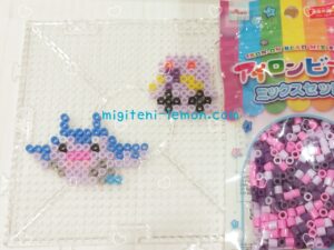 marunoom-swalot-mantain-mantine-pokemon-kawaii-purple-handmade-iron-beads-free-zuan-daiso-small-square-100kin