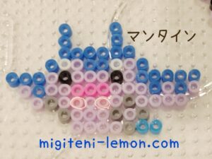 mantain-mantine-purple-pokemon-handmade-iron-beads-free-zuan-daiso-small-square-100kin-kids