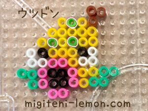 utsudon-weepinbell-free-zuan-pokemon-handmade-kawaii-iron-beads-daiso-small-square-yellow-green-kids-100kin