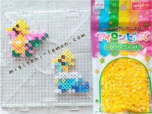 patchiragon-dracozolt-patchilldon-arctozolt-kawaii-pokemon-handmade-iron-beads-yellow-blue-daiso-small-square-kids-100kin