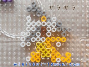 garagara-marowak-pokemon-johto-bdsp-kawaii-handmade-iron-beads-free-zuan-daiso-small-square-100kin-kids