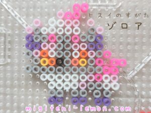 zoroa-zorua-arceus-pokemon-kawaii-hisui-handmade-iron-beads-free-zuan-daiso-small-square-100kin-kids