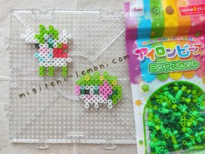 sheimi-shaymin-sky-land-pokemon-handmade-arceus-iron-beads-white-green-daiso-small-square-kawaii-kids-100kin